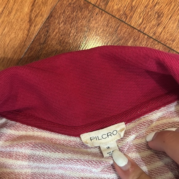 Anthropologie striped quarter zip sweatshirt - Picture 3 of 3